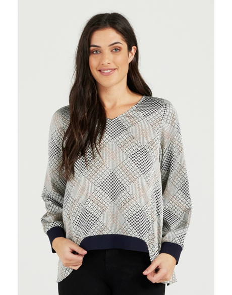 Nova Top (Houndstooth Plaid) - Tops : Just Looking - Seduce W23 SALE 25%