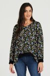 Nova Top (Black Floral)