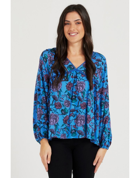 Tori Top (Blue) - Tops : Just Looking - Seduce W23 SALE 25%