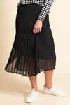 Skirt, Midi, Pleated (Black)