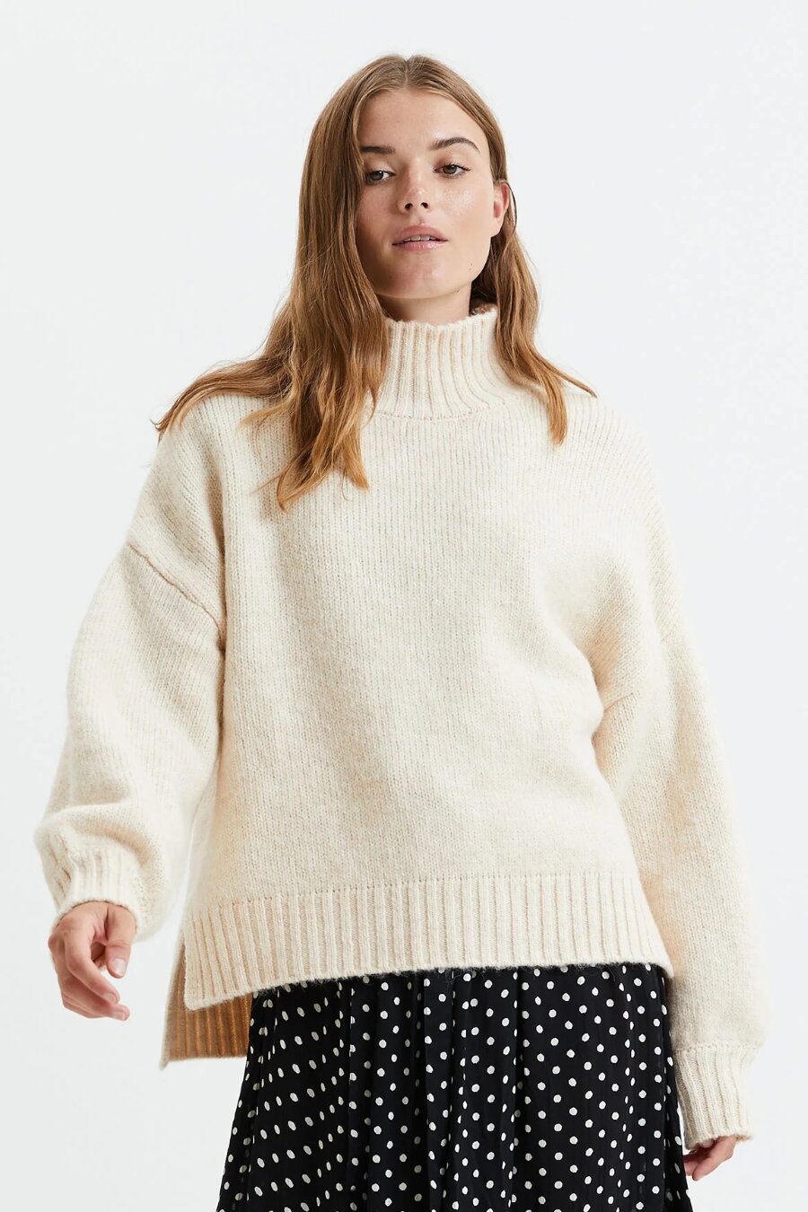 Millie Knit (Cream) - Knitwear : Just Looking - Lollys Laundry W23 SALE 25%