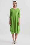 Diagonal Seam Dress (Grass Green)