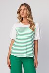 Lilly Stripe Tee (Green Stripe)