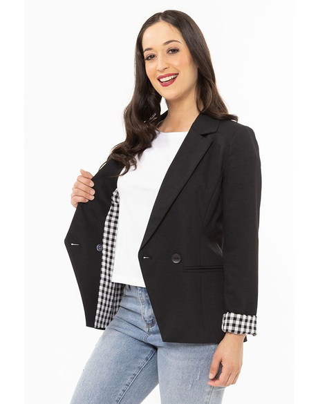 Georgie Blazer (Black Check)