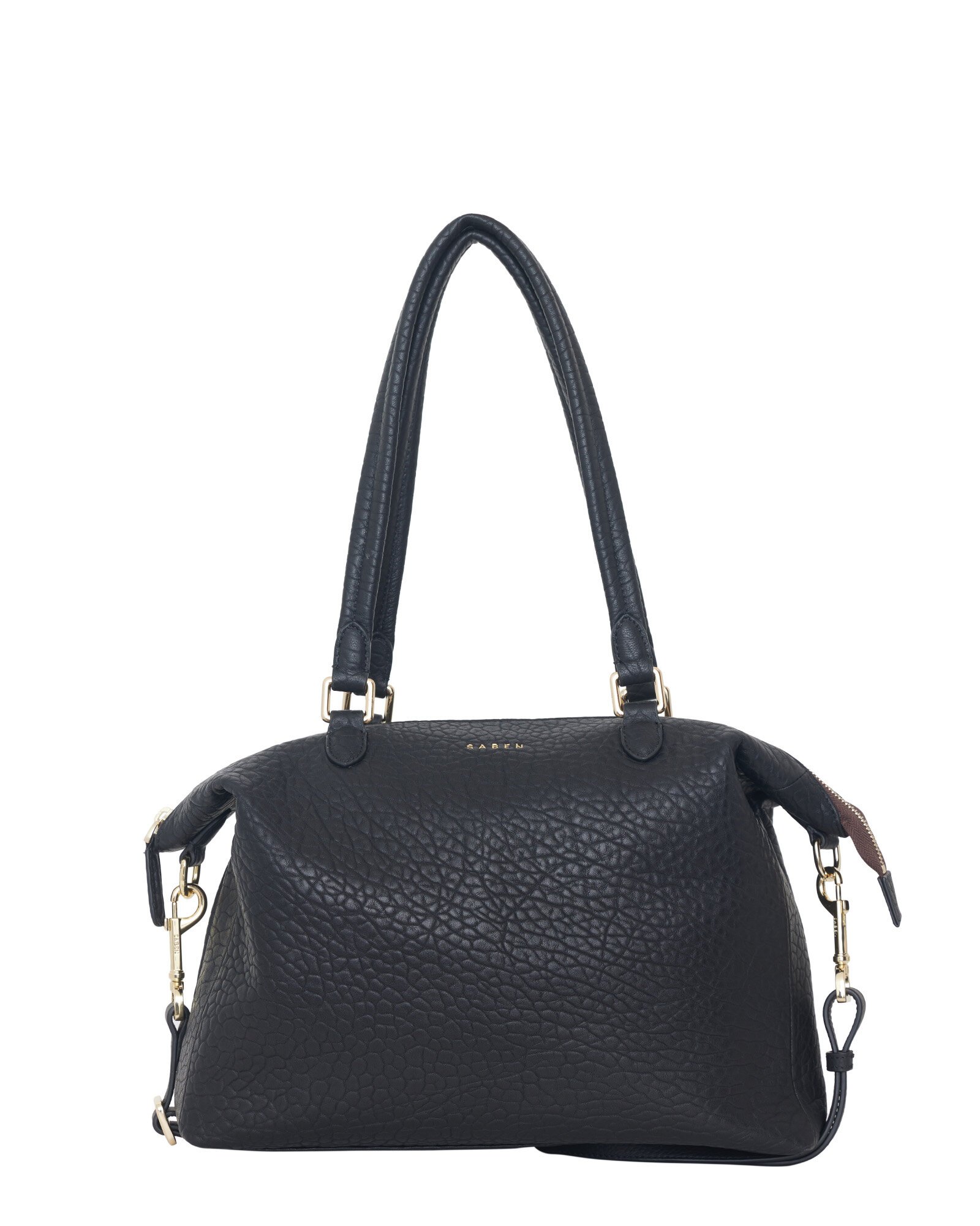 Greta large discount pebbled leather satchel