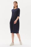 Diagonal Seam Dress (Dark Navy)