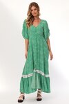 Jolander Dress (Green Spot)