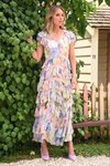 Flowing In The Wind Dress (Pastel Floral)