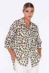 Defiant Shirt (White/Fern Leopard Print)