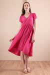 Dress - Curved Empire Line (Fuchsia)