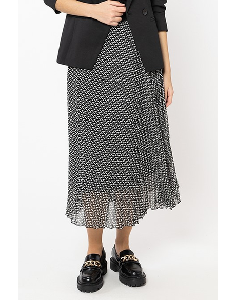 Sunray Pleated Skirt (Mono Geo)