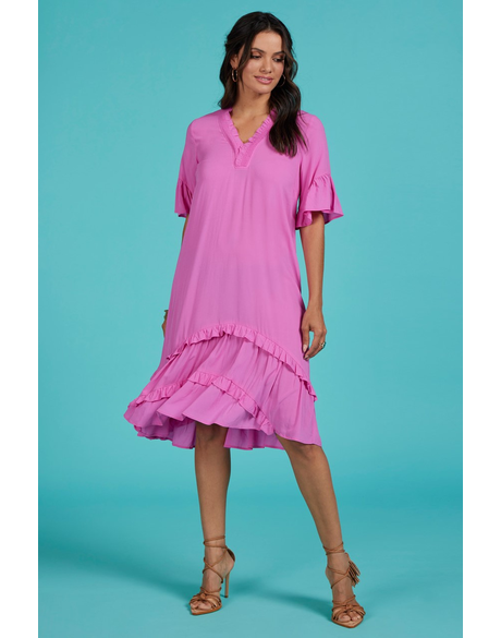 Getty Dress (Fuchsia)