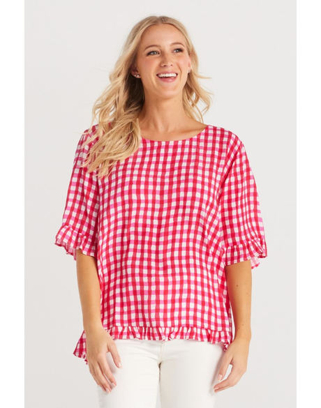 Dorothy Top (Pink Check)