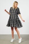 Lucy Dress (Black Windowpane)