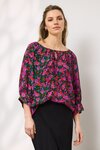 Melody Ruffle Top Printed (Fuchsia Floral Print)