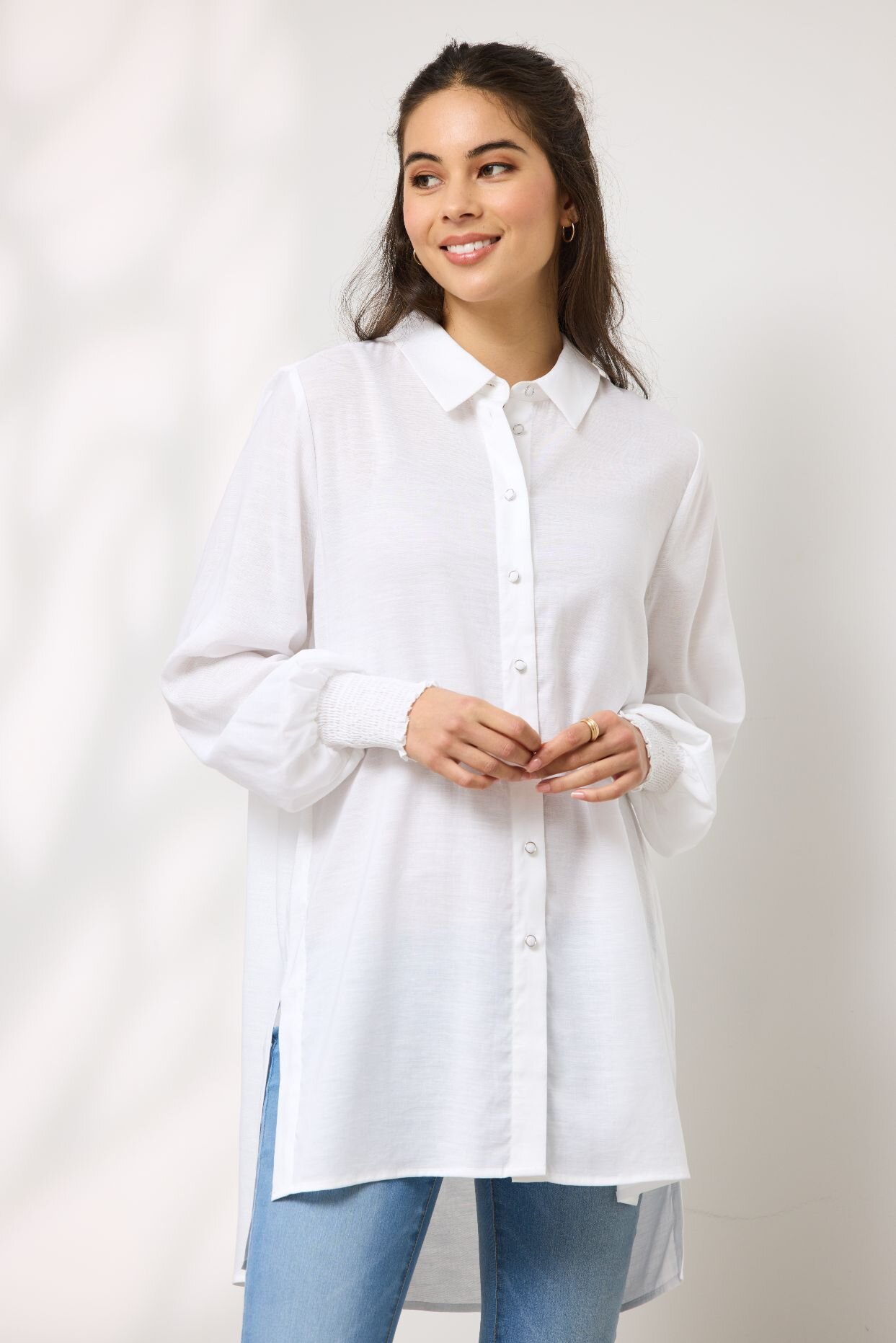 Blair Shirt (White) - Tops : Just Looking - Duo S23 SALES23