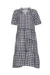 Checkers Midi Dress (Navy Multi)