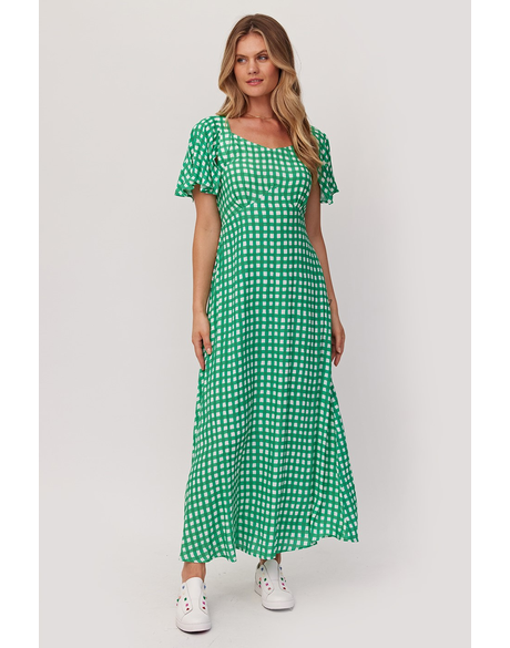 Sylvia Dress (Green Check)