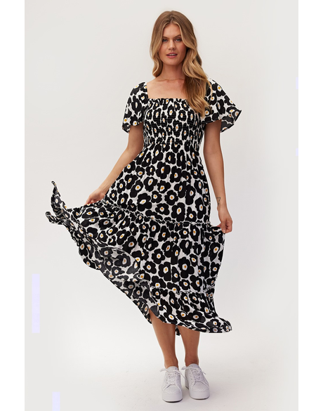 Skylar Dress (Black Daisy)