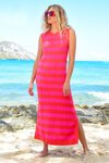 Summer Waves Dress (Pink/Red Stripe)