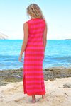 Summer Waves Dress (Pink/Red Stripe)