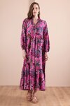 Dress - Step The Tiers (Pink Paisley)