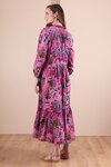 Dress - Step The Tiers (Pink Paisley)