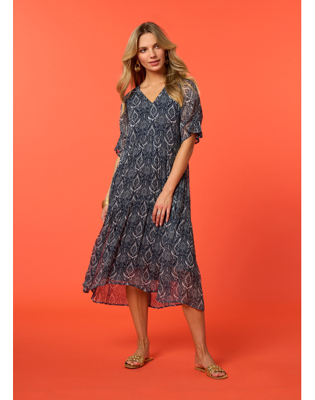 Tarsh Dress (Indigo Multi)