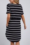 Bay Stripe Dress (Black/White Stripe)