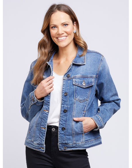 Angie Denim Jacket (Blue)