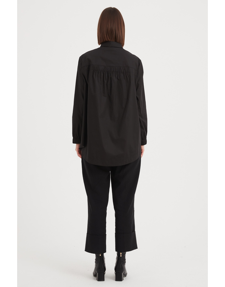 Elastic Front Hem Shirt - Tops : Just Looking - Tirelli W24