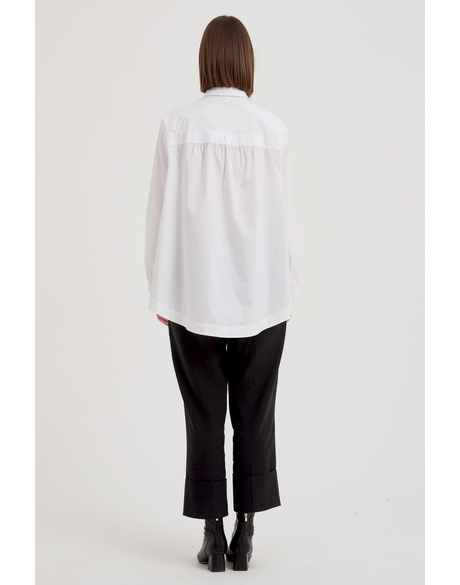 Elastic Front Hem Shirt - Tops : Just Looking - Tirelli W24