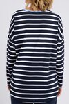 Tully Stripe LS Tee (Dark Sapphire/White Stripe)