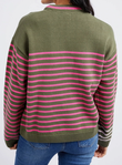 Penny Stripe Knit (Clover/Shocking Pink)