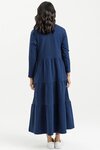 Long Sleeve Kendall Dress (Indigo Blue)