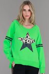 Ginger Leopard Slice Star Sweater