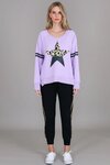 Ginger Leopard Slice Star Sweater