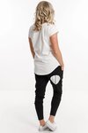 Apartment Pants (Black/White/Grey Cut Circle Dot)