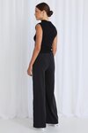 Townie Black Stripe Side Tape Wide Leg Pants