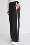 Townie Black Stripe Side Tape Wide Leg Pants