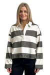 Australian Cotton Stripe Long Sleeve Rugby Top 