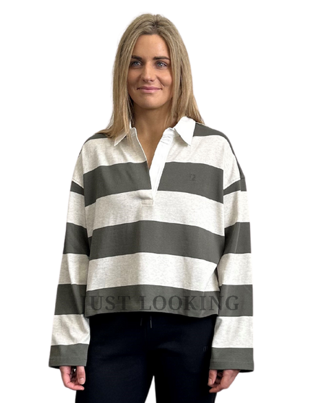 Australian Cotton Stripe Long Sleeve Rugby Top 