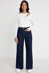 Zoey Indigo High Rise Wide Leg Pocket Jean