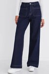 Zoey Indigo High Rise Wide Leg Pocket Jean