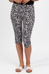 Printed Skinny Leg 3/4 Length Lightweight Pull On