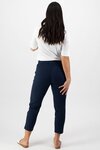 7/8 Length Skinny Leg Elastic Waist Pant 