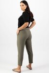 7/8 Length Skinny Leg Elastic Waist Pant 