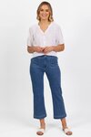 Straight Leg Ankle Grazer Jean with Front Patch Pockets