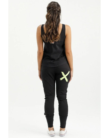 Apartment Pants (Black w Lime X)