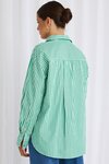 You Got This Green Stripe Poplin Oversized Shirt